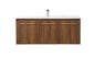 48 inch  Single Bathroom Floating Vanity in Walnut Brown