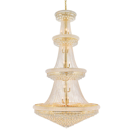 Primo 42 light Gold Chandelier Clear Royal Cut Crystal