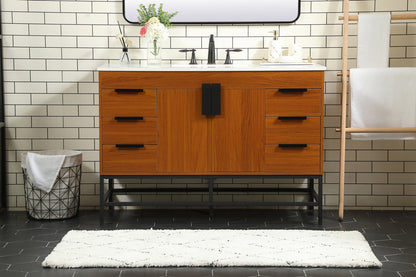 48 inch Single bathroom vanity in teak