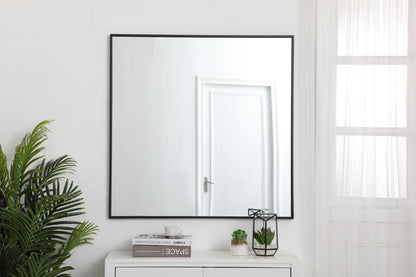 Metal frame square mirror 36 inch in Black