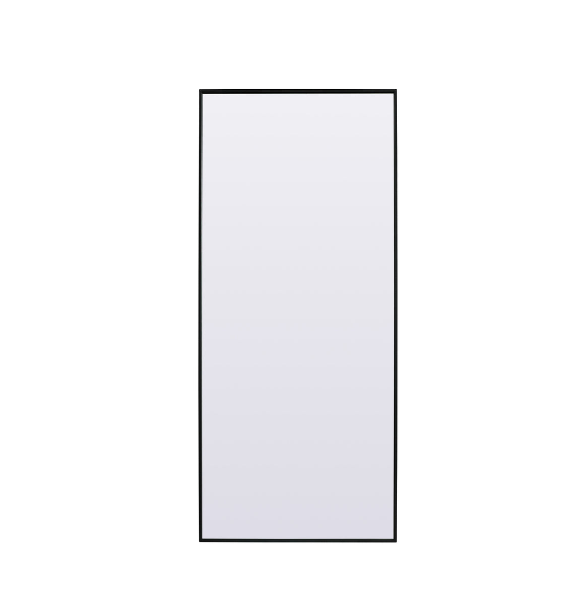 Metal Frame Rectangle Full Length Mirror 30x72 Inch in Black