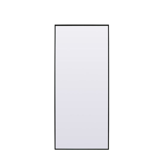 Metal Frame Rectangle Full Length Mirror 30x72 Inch in Black