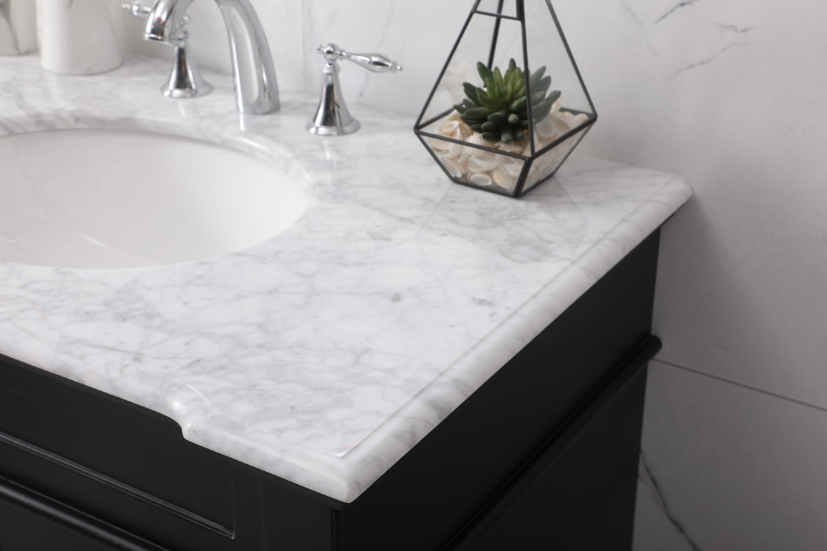 36 inch Single bathroom vanity set in black