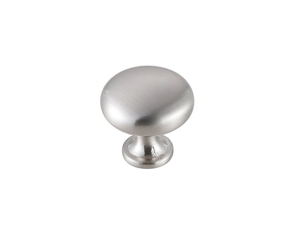 Cadon 1.2" Diameter Brushed Nickel Mushroom Knob Multipack (Set of 10)