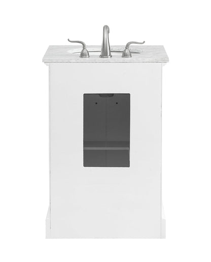 24 In. Single Bathroom Vanity Set In White