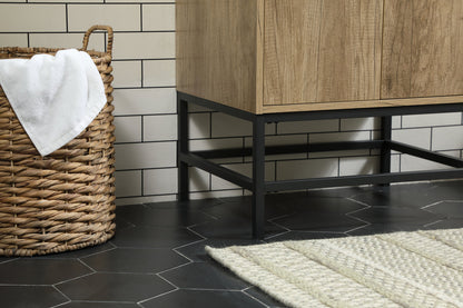 24 inch Single bathroom vanity in natural oak