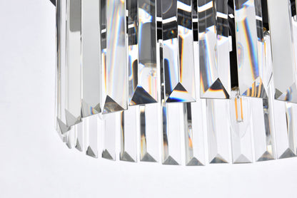 Sydney 3 light Matte Black Pendant Clear Royal Cut Crystal