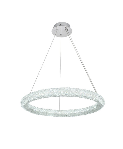 Bowen 26 inch Adjustable LED Chandelier in Chrome