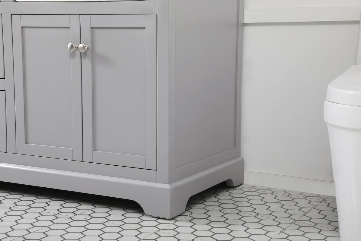 60 inch double bathroom vanity in grey