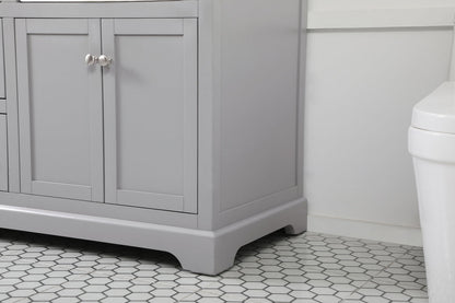 60 inch double bathroom vanity in grey