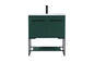 30 inch Single bathroom vanity in green