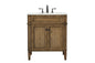 30 inch Single bathroom vanity in driftwood