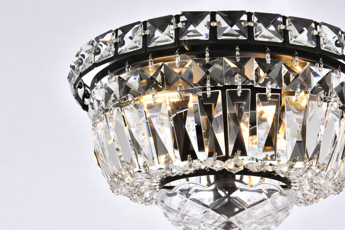 Tranquil 10 inch black flush mount