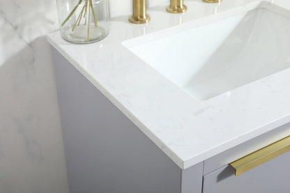 24 inch Single bathroom vanity in grey