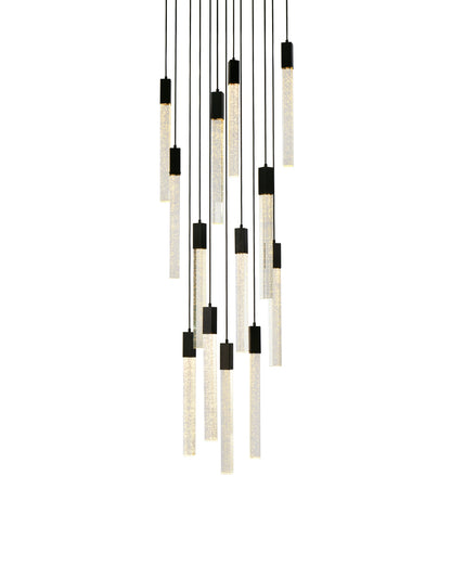 Weston 13 lights pendant in black