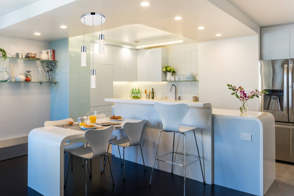 Constellation 3 light Chrome LED Pendant