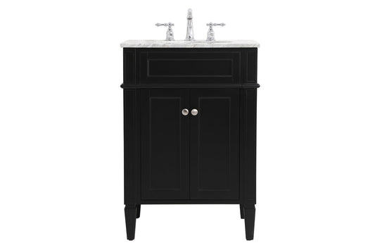 24 inch Single bathroom vanity in Black