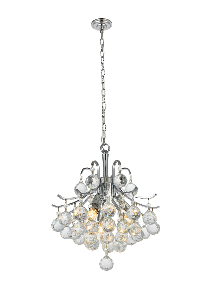 Toureg 3 light Chrome Pendant Clear Royal Cut Crystal