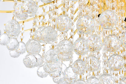 Toureg 15 light Gold Chandelier Clear Royal Cut Crystal