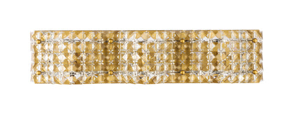 Ollie 3 light Brass and Clear Crystals wall sconce