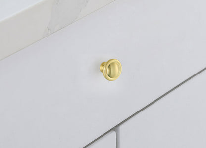 Garlande 1.2" Diameter Brushed Gold Mushroom Knob Multipack (Set of 10)