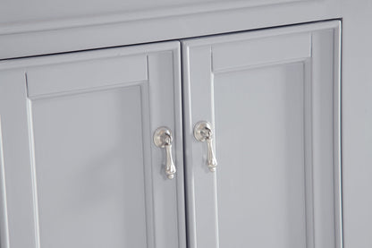 24 inch Single Bathroom vanity in Light Grey with ivory white engineered marble