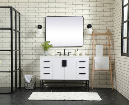 48 inch Single bathroom vanity in white