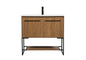 36 inch Single bathroom vanity in walnut brown
