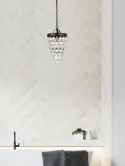 Reese 9 inch pendant in black