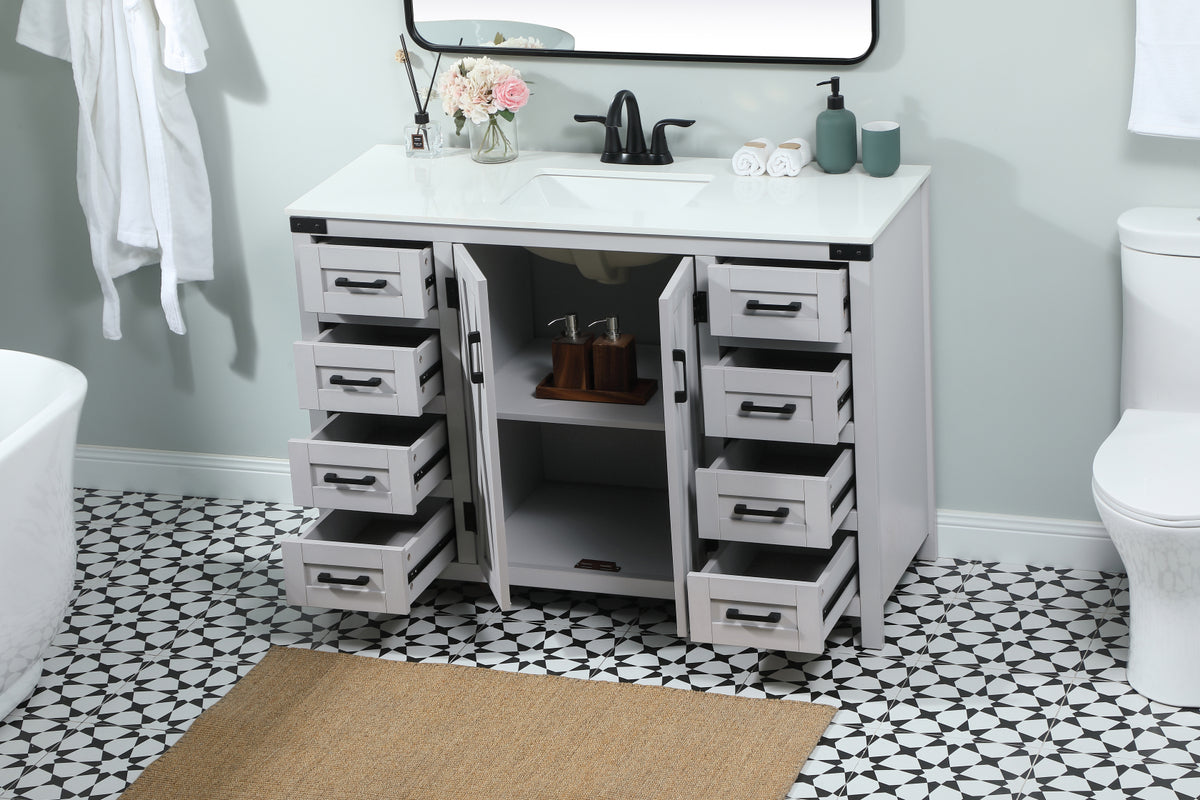 48 inch Single bathroom vanity in grey