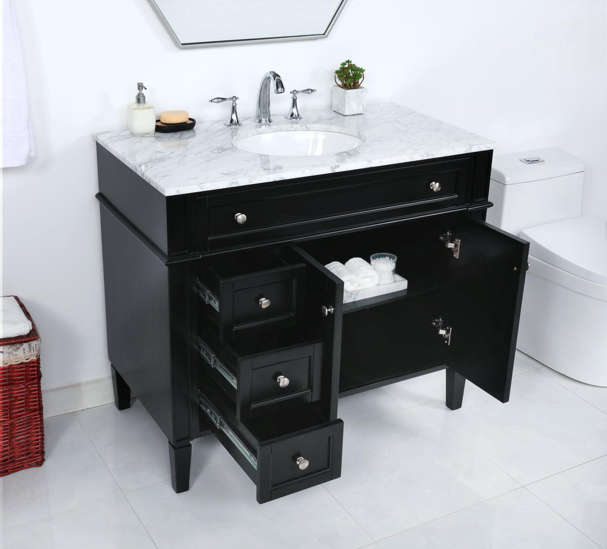 40 inch Single bathroom vanity in Black