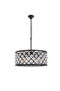 Madison 6 light Matte Black Chandelier Clear Royal Cut Crystal