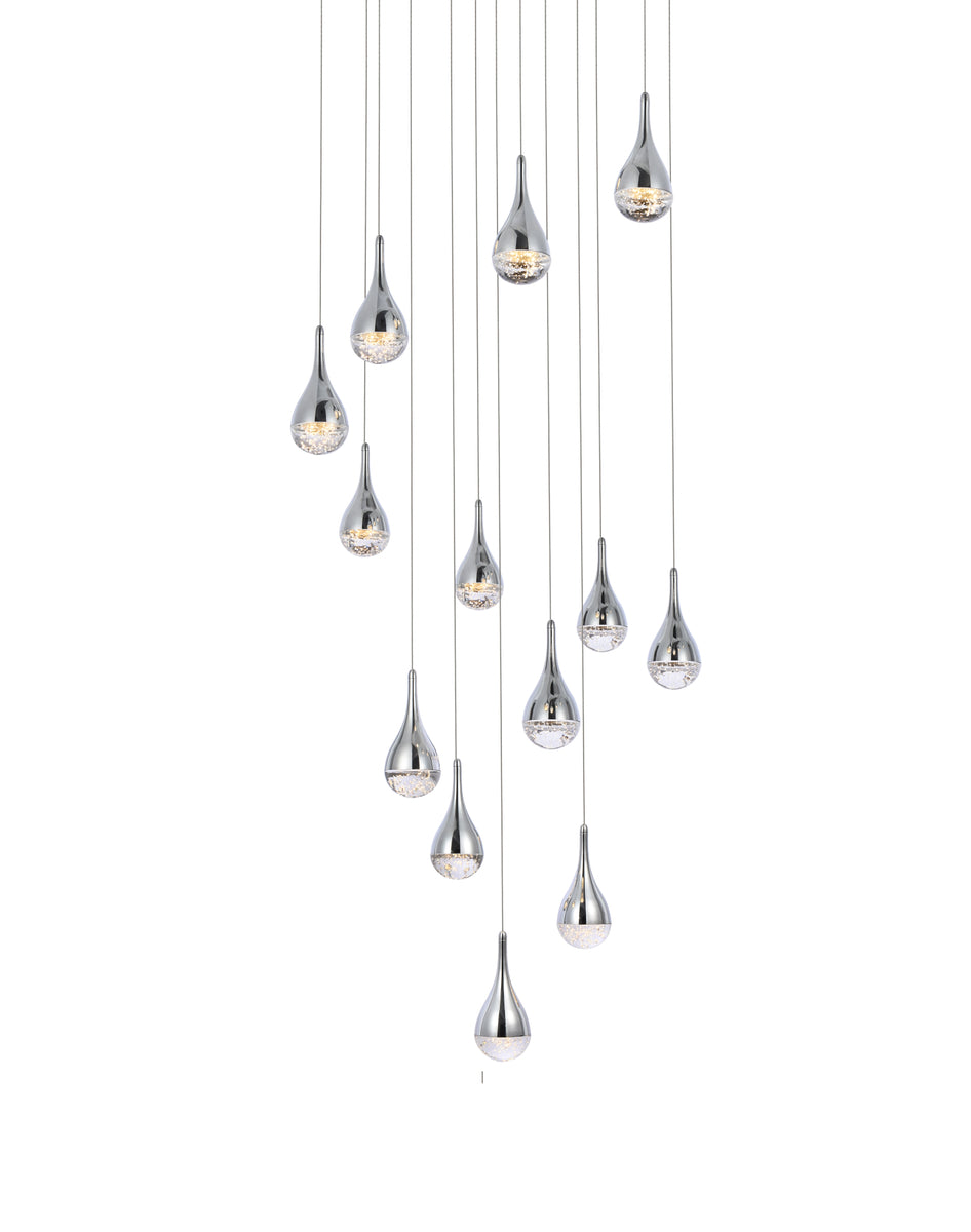 Amherst 30 inch LED chandelier in chrome