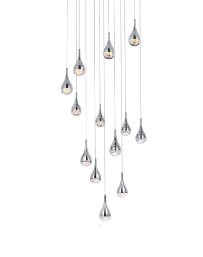 Amherst 30 inch LED chandelier in chrome