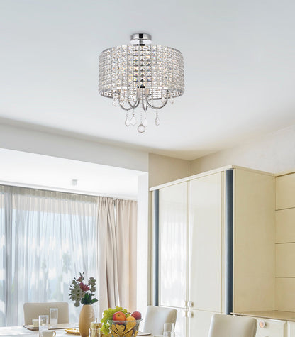 Elise 17 inch flush mount in chrome