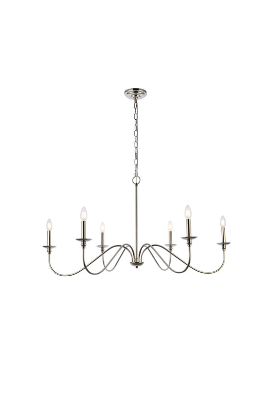 Rohan 42 inch chandelier in polished nickel