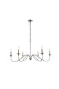 Rohan 42 inch chandelier in polished nickel
