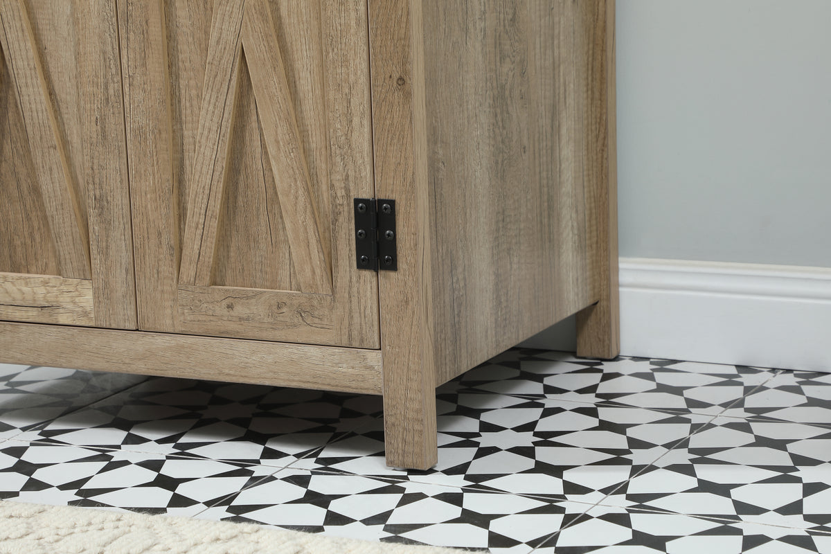 24 inch Single bathroom vanity in natural oak