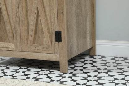 24 inch Single bathroom vanity in natural oak