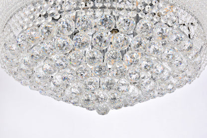Primo 12 light Chrome Flush Mount Clear Royal Cut Crystal