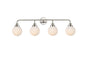 Hanson 4 lights bath sconce in polished nickel with frosted shade