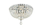 Tranquil 6 light Chrome Flush Mount Clear Royal Cut Crystal