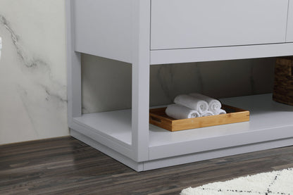 60 inch Single bathroom vanity in grey