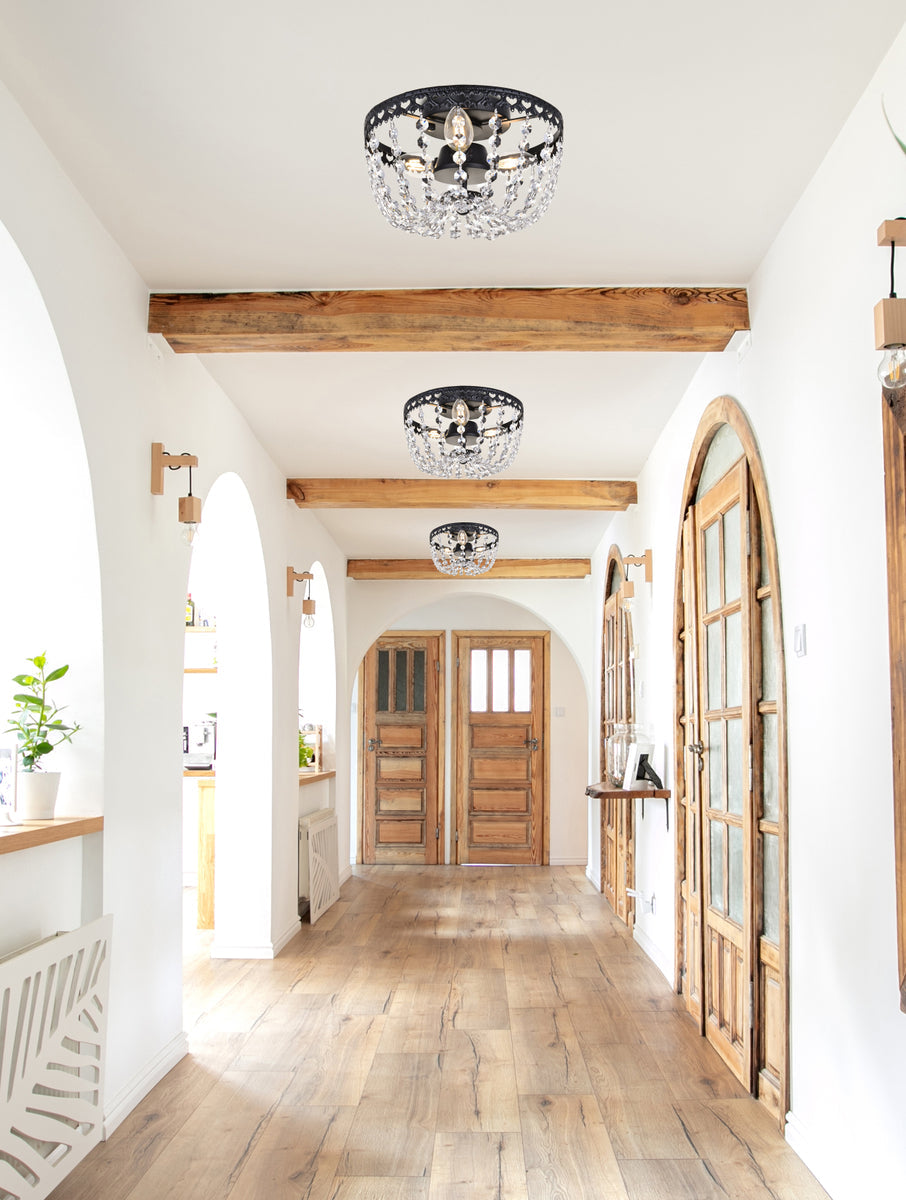 Kylie 10 inch flush mount in black