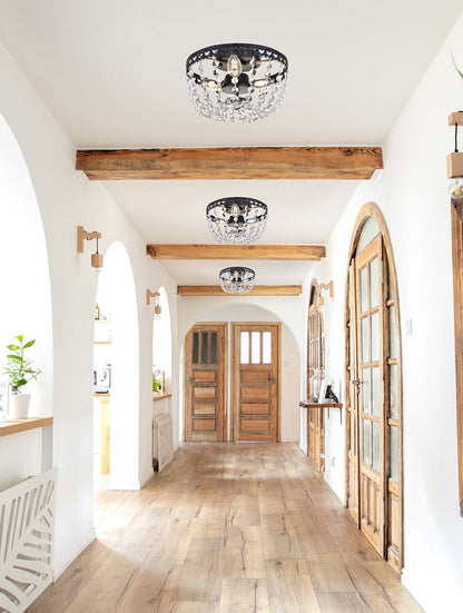 Kylie 10 inch flush mount in black