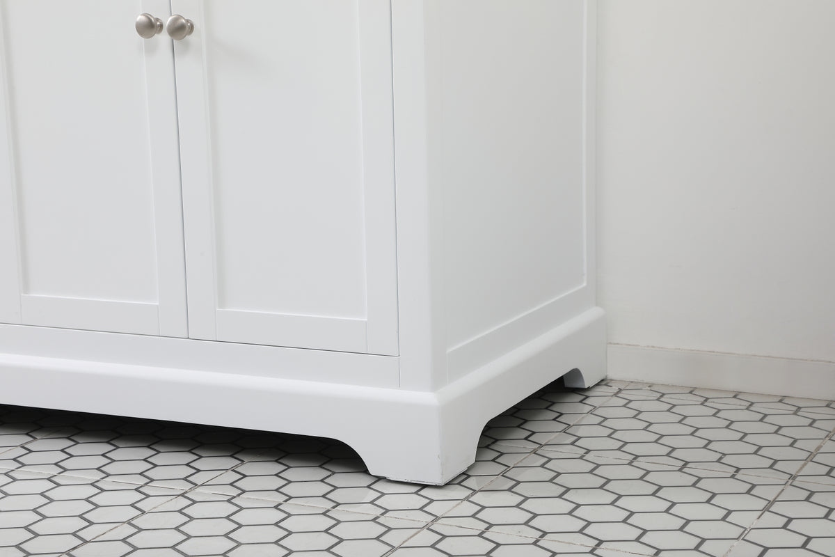 60 inch double bathroom vanity in white