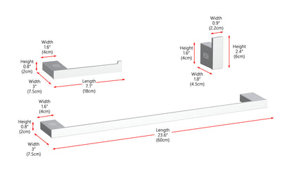 Sofia 3-Piece Bathroom Hardware Set in Chrome