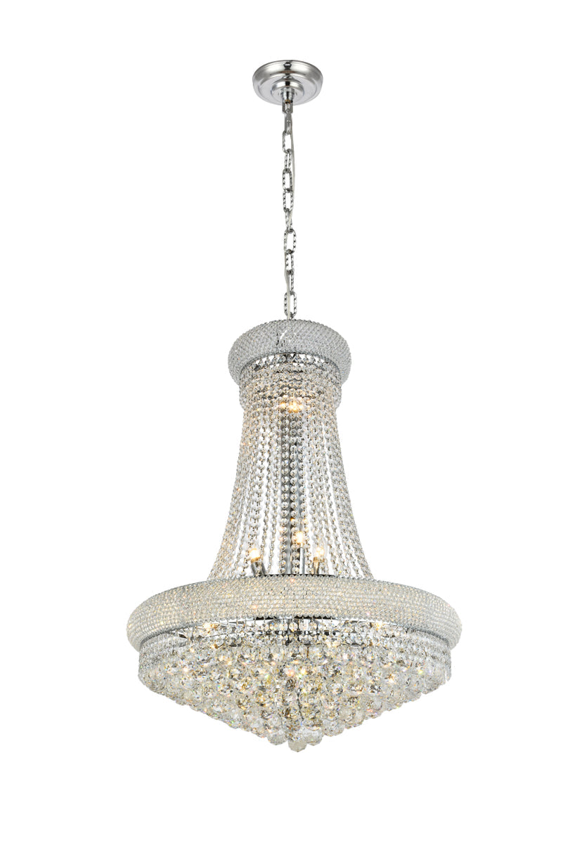 Primo 14 light Chrome Chandelier Clear Royal Cut Crystal