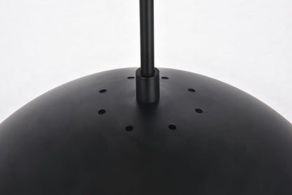 Eclipse 5 Lights Black Pendant With Clear Glass