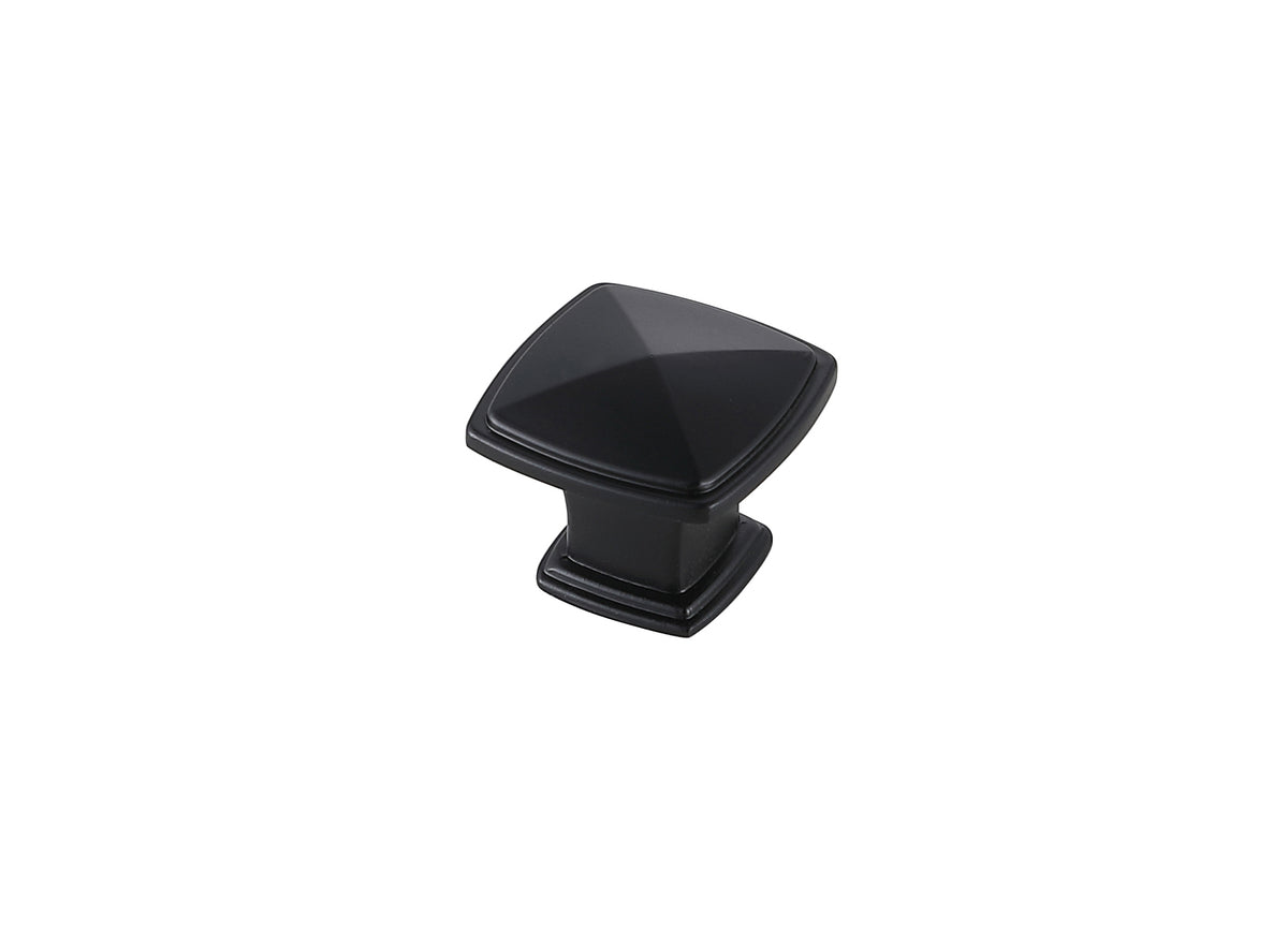 Marcel 1.2" Matte Black Square Knob Multipack (Set of 10)